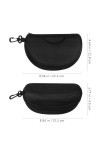 Sosoport À Lunettes De Soleil Rigide Boîte À Lunettes Portable Avec Fermeture Éclair Et Crochet De Voyage À Fermeture Éclair 