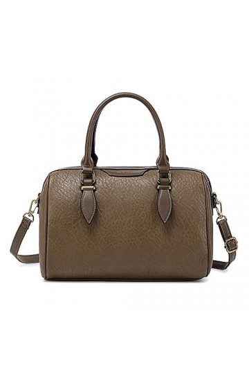 David Jones - Sac à Main Bowling Femme - Sac Bandoulière Polochon Porté Epaule Simili Cuir PU - Cabas Fourre-Tout Taille Moye