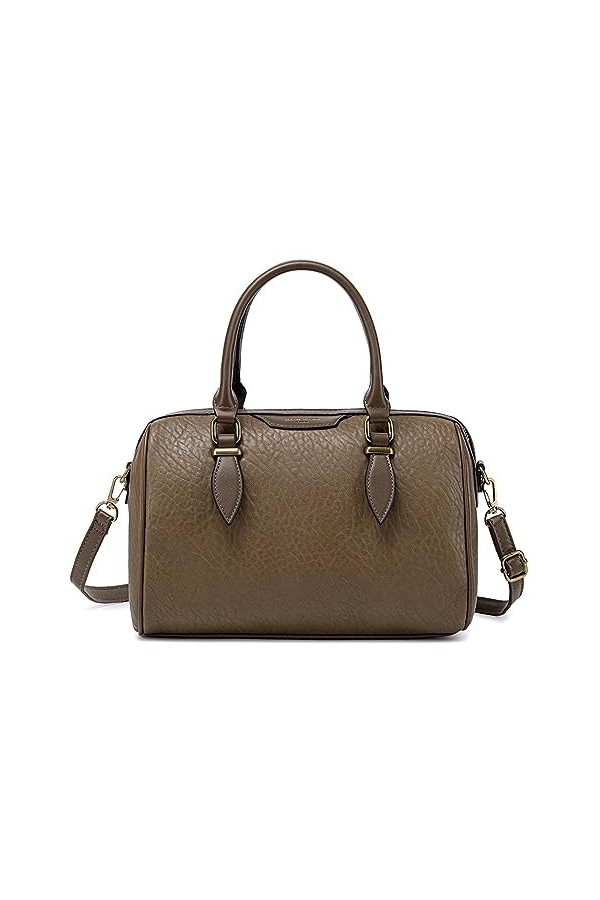 David Jones - Sac à Main Bowling Femme - Sac Bandoulière Polochon Porté Epaule Simili Cuir PU - Cabas Fourre-Tout Taille Moye