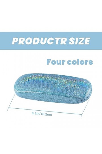 Nizirioo 4 Pièces Etui Lunettes, Etui Lunettes Rigide avec Quatre Chiffons de Nettoyage pour Lunettes, Boîte à Lunettes Porta