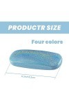 Nizirioo 4 Pièces Etui Lunettes, Etui Lunettes Rigide avec Quatre Chiffons de Nettoyage pour Lunettes, Boîte à Lunettes Porta