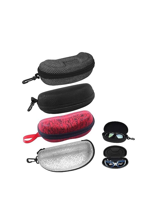 Étui à Lunettes, 4 Pcs Étui à Lunettes Rigide, Étui à Lunettes Universel, Étuis Rigides Pour Lunettes De Soleil, Pour Tous Le