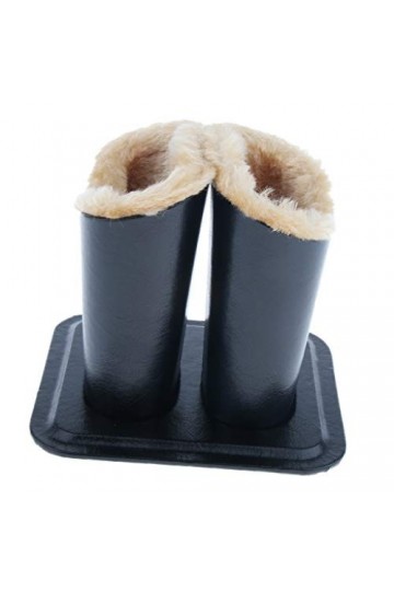 chiwanji Porte-Lunettes Doublée en Peluche PU Double Tête, étui de Support de Lunettes de pour Bureau Maison et l