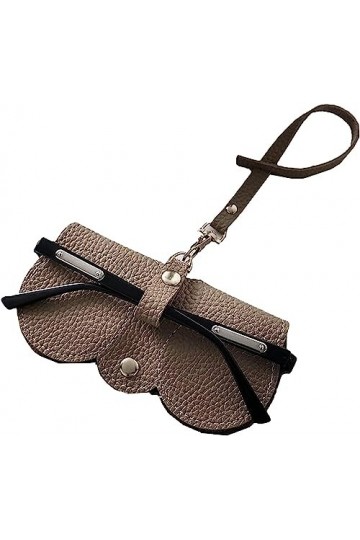 SZEMUVEG Lot de 2 sacs à lunettes de soleil en cuir souple - Étui à lunettes portable en cuir souple avec cordon - Étui à lun