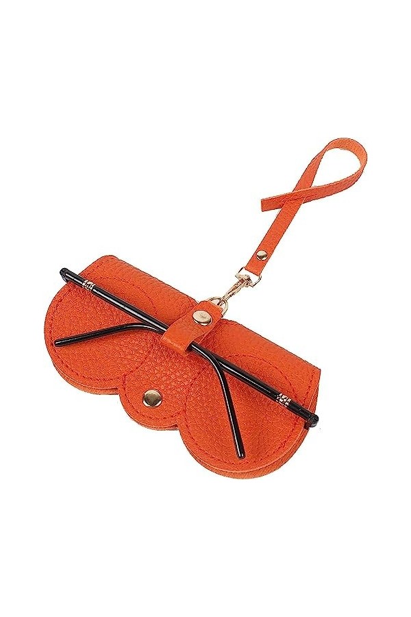 SZEMUVEG Lot de 2 sacs à lunettes de soleil en cuir souple - Étui à lunettes portable en cuir souple avec cordon - Étui à lun