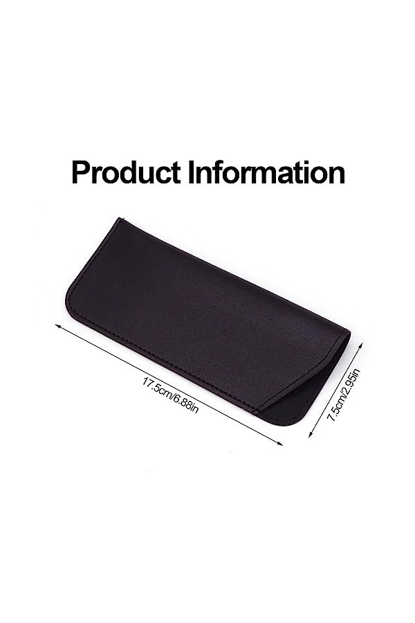 DULSPUE 6 pièces Étui à lunettes souple,Étui Lunettes,étui souple à glisser dans la pochette, PU Cuir Sac Lunettes Boitier po