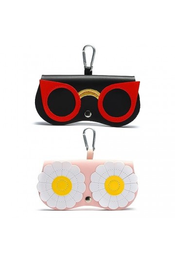 WOMLEX Étui à lunettes, noir + rose A, L