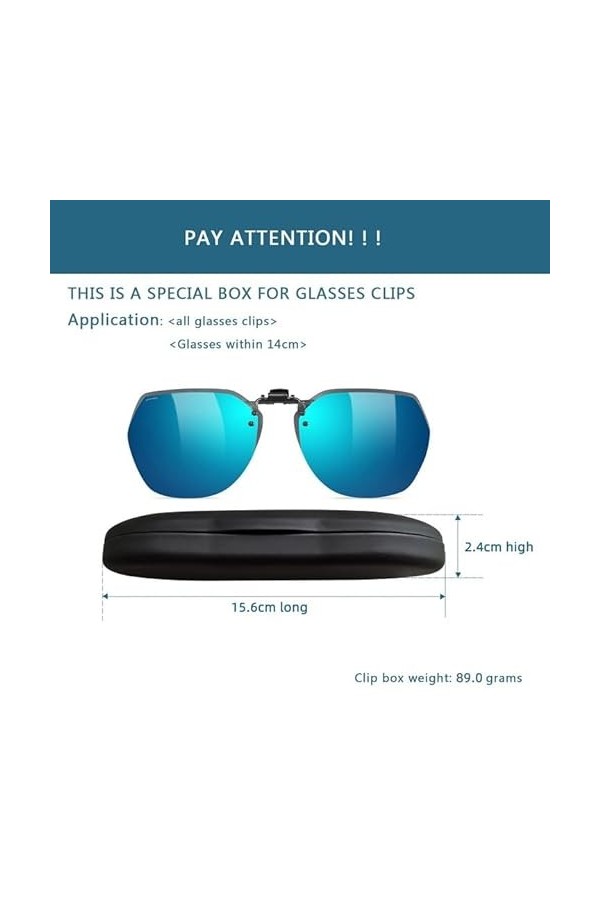 UpaClaire Étui à clapet léger et portable anti-pression pour lunettes de soleil Style rétro Noir