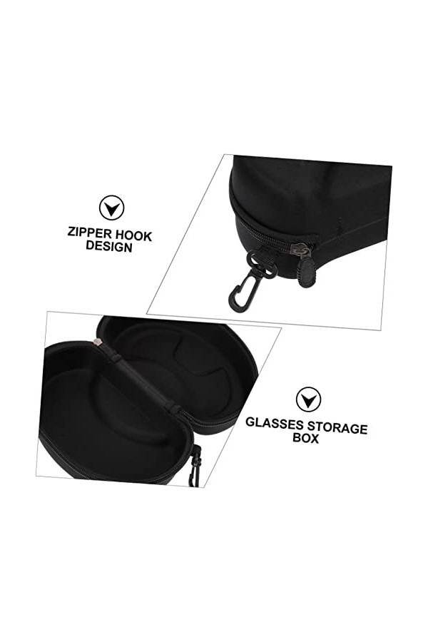 USHOBE 2 Boîtes Sac à Lunettes Vitrine De Lunettes De Soleil Étuis à Lunettes De Soleil Pour Le Sport Grand Étui à Lunettes R