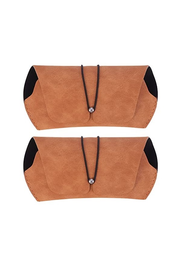 Homoyoyo 2 Pièces Boîte De Rangement Pour Lunettes De Soleil Étuis à Lunettes Pour Hommes Étuis à Lunettes En Cuir Des Lunett