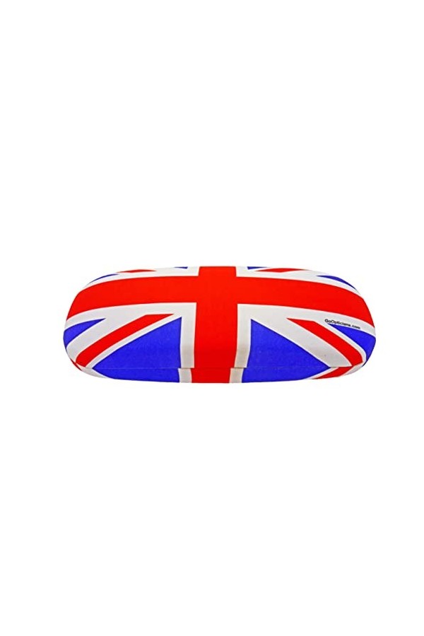 Étui à lunettes rigide unisexe avec drapeau britannique Union Jack - Rouge/blanc/bleu - Taille M, Bleu, rouge, blanc., M