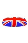 Étui à lunettes rigide unisexe avec drapeau britannique Union Jack - Rouge/blanc/bleu - Taille M, Bleu, rouge, blanc., M