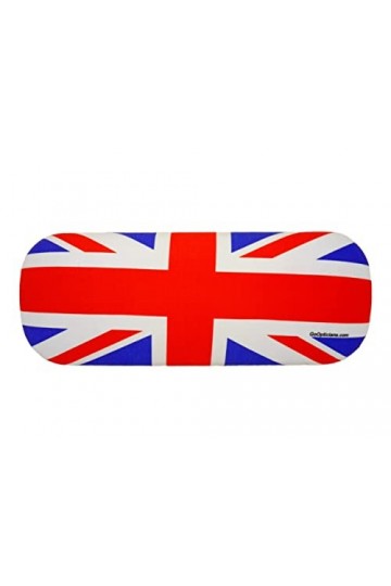 Étui à lunettes rigide unisexe avec drapeau britannique Union Jack - Rouge/blanc/bleu - Taille M, Bleu, rouge, blanc., M