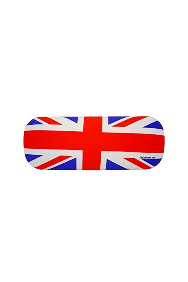 Étui à lunettes rigide unisexe avec drapeau britannique Union Jack - Rouge/blanc/bleu - Taille M, Bleu, rouge, blanc., M
