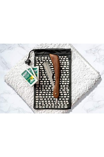 Ed Hicks Petit Sac de Rangement - Chiffons de Nettoyages en Microfibre - Étui à Lunettes Souples - 3* Noir et Blanc