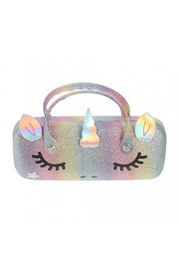 Tofficu Étui à Lunettes Portatif Étuis à Lunettes En Cuir Souple Étui à Lunettes De Soleil En Cuir Étui à Lunettes Licorne Ét