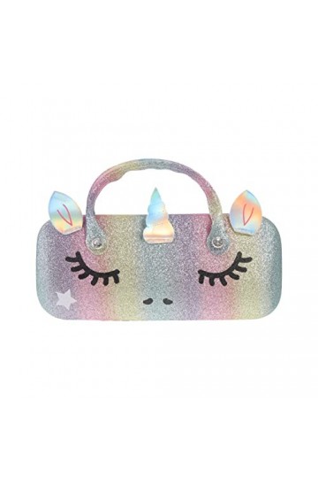 Ciieeo Vitrines Pour Caisse De Rangement À Lunettes Holographique Pour Et Enfants À Lunettes Licorne À Paillettes Éblouissant