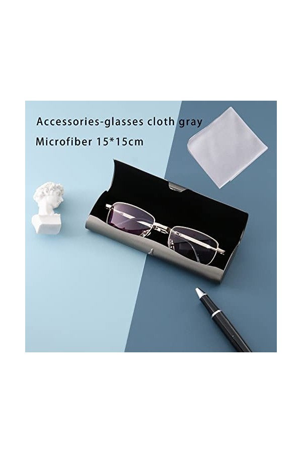 WOMLEX étui Lunettes Aluminium, Étui à lunettes léger en métal et étui à lunettes de soleil portable en velours avec chiffon 