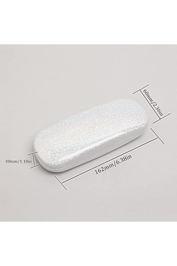 RoadLoo Étui à Lunettes Rigide, 4 Pièces Étuis à Lunettes Étui à Lunettes à Coque Dure à Paillettes Étui à Lunettes Éblouissa