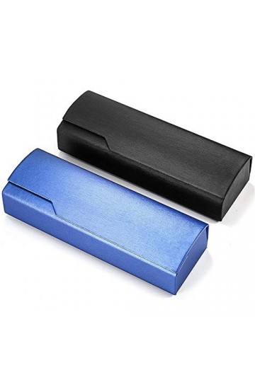 2 Pièces Étui à Lunettes, Étui Rigide Lunettes, Étui à Lunettes Aspect Bois, Boîte à Lunettes Portable En Bois Absorbant Les 