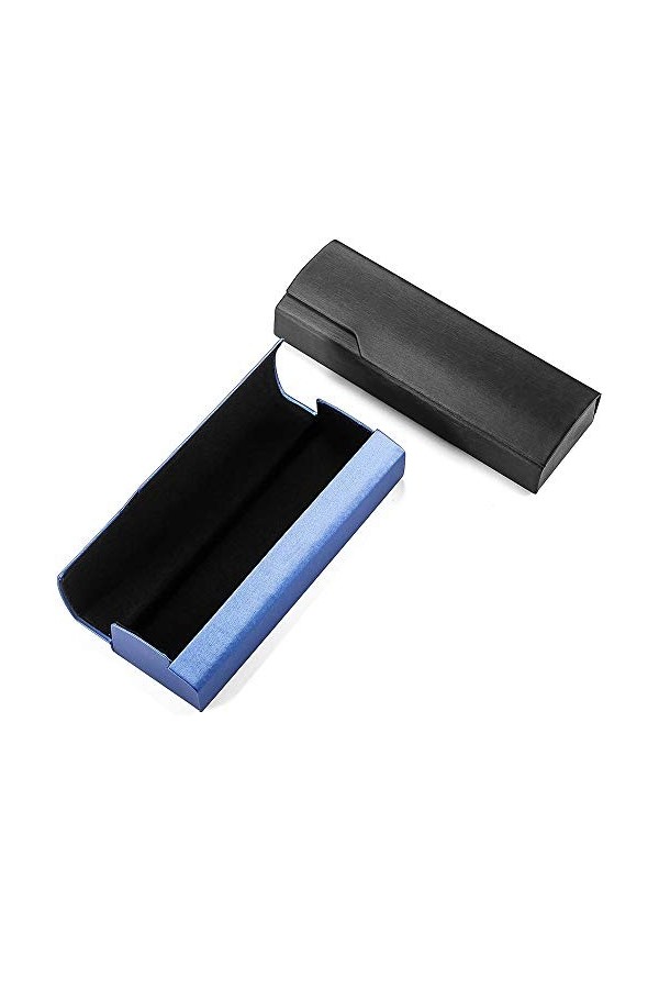 2 Pièces Étui à Lunettes, Étui Rigide Lunettes, Étui à Lunettes Aspect Bois, Boîte à Lunettes Portable En Bois Absorbant Les 
