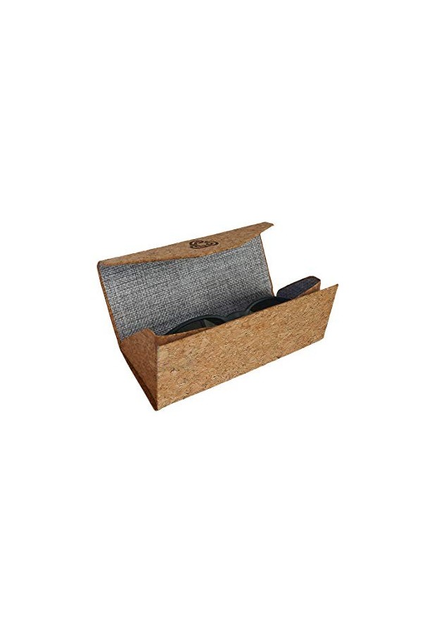 Waterhaul Étui à lunettes pliable en liège durable | Housse magnétique pour lunettes de soleil éco rigide pliable., Liège, ma