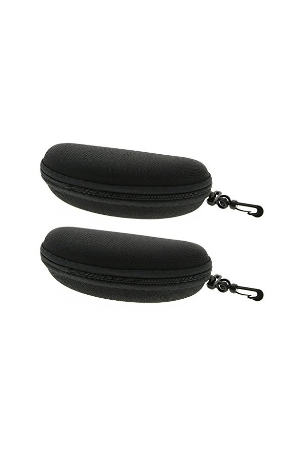 eyekepper Etuis a lunette Microfibre Tissu de nettoyage Etui en tissu pour homme femme noir, 2pcs 