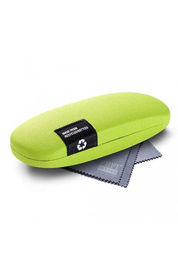 FEFI - Étui à lunettes rigide avec housse en tissu en bouteilles PET recyclées rouge 