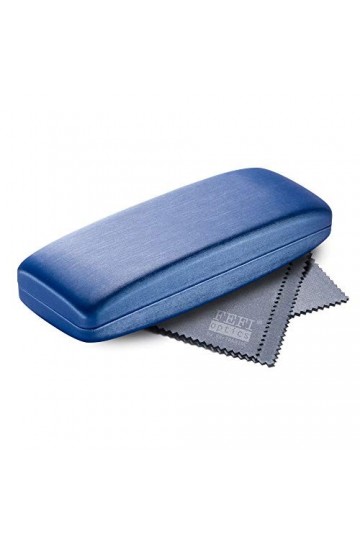 FEFI Etui à lunettes aspect satiné - Hardcase - y compris chiffon de nettoyage de lunettes de haute qualité - nouvelles coule