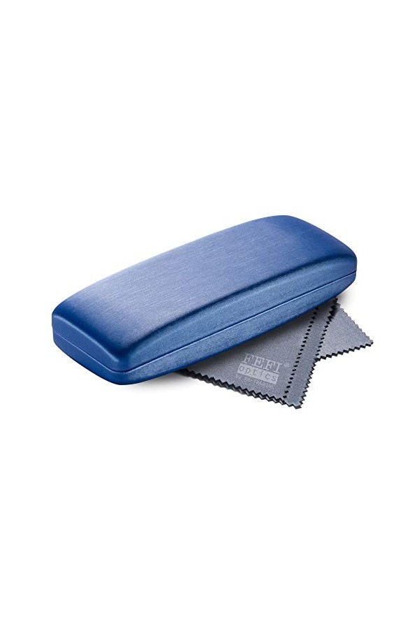 FEFI Etui à lunettes aspect satiné - Hardcase - y compris chiffon de nettoyage de lunettes de haute qualité - nouvelles coule