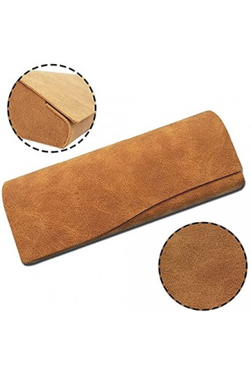 2 Pièces Étui À Lunettes, Boîte À Lunettes Portable, Étuis à Lunettes Rigides, Coque Extérieure En Cuir Et Aimant Snap Lock É