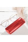 TENDYCOCO Étui À Lunettes De Soleil Étui À Lunettes Rigide En Aluminium Pour Adulte Rouge 