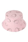 ZLYC Chapeau Bob Coton Été Fruit Chapeau de pêcheur pour Femmes Hommes Banane, Blanc2,Taille Unique 