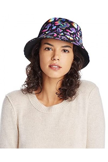 Malaxlx Imprimé de Champignons Trippy Psychédéliques Bob Femme Chapeau de Pêcheur Chapeau de Soleil Chapeaux de Seau Chapeaux