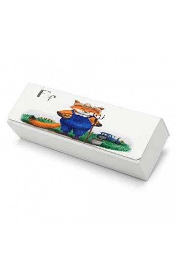 Whale On The Sea Étui à lunettes à coque rigide, étui portable en cuir PU pour hommes et femmes, Renard fermier avec fourchet