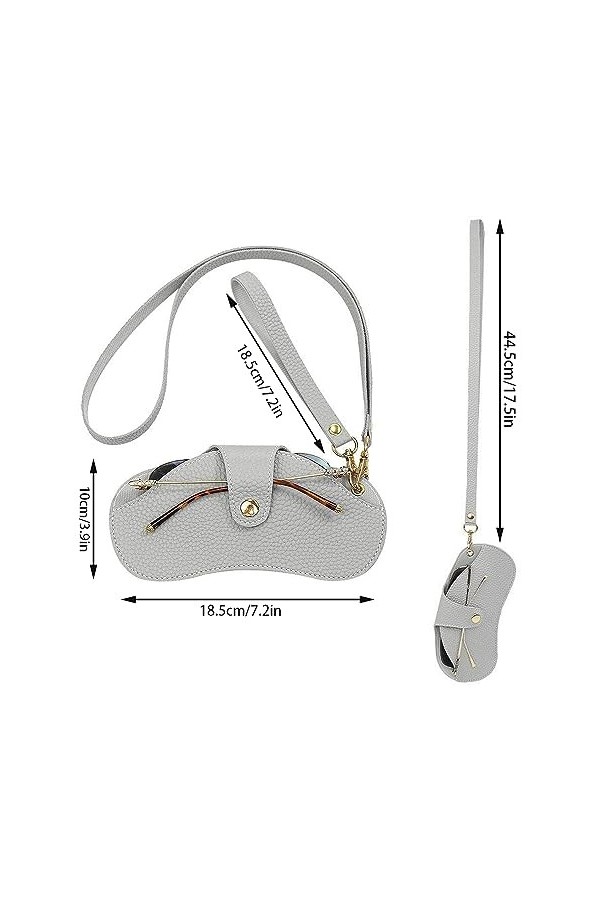 MXDHOKY Lot de 2 étuis portables pour lunettes de soleil, étui à lunettes tendance en cuir, étui à lunettes de soleil tendanc