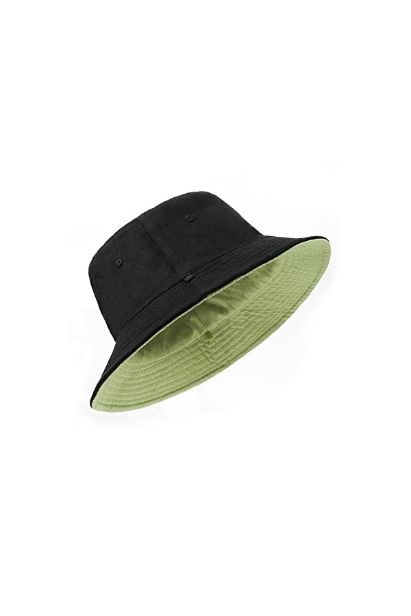 Zylioo Bobs Seau Chapeaux XXL Grosses Têtes Réversible Pêche Randonnée Chapeau Solaire en Plein Air Marche Chapeau pour Homme