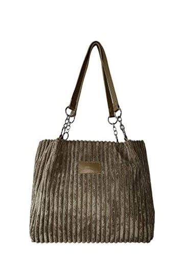 Ulisty Femmes Velours côtelé Cabas Décontracté Sac fourre-Tout Quotidien Sacs portés épaule Sac de Courses Mode Sac à Main Ve