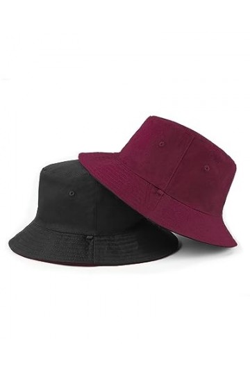 Zylioo Bobs Seau Chapeaux Réversible Pêche Randonnée Chapeau Solaire en Plein Air Marche Chapeau pour Hommes Femmes