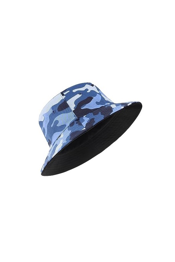 Zylioo Bobs Seau Chapeaux XXL Grosses Têtes Réversible Pêche Randonnée Chapeau Solaire en Plein Air Marche Chapeau pour Homme