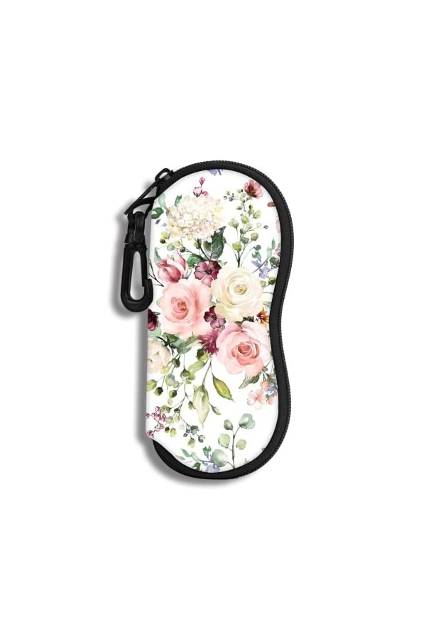 Étui à Lunettes Lunettes de Soleil Pochette Souple Avec Clip de Ceinture étui à Lunettes Ultra Léger en Néoprène à Fermeture 