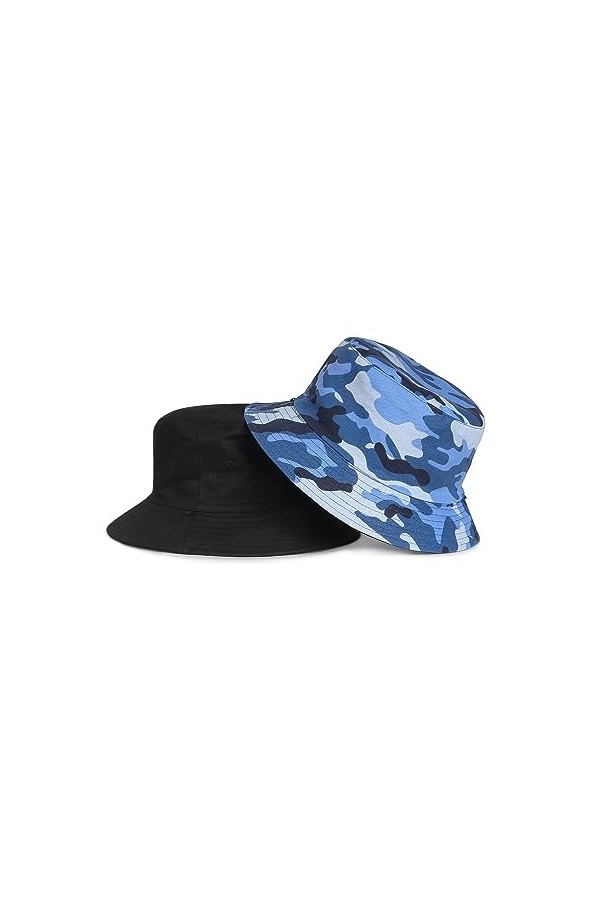 Zylioo Bobs Seau Chapeaux XXL Grosses Têtes Réversible Pêche Randonnée Chapeau Solaire en Plein Air Marche Chapeau pour Homme