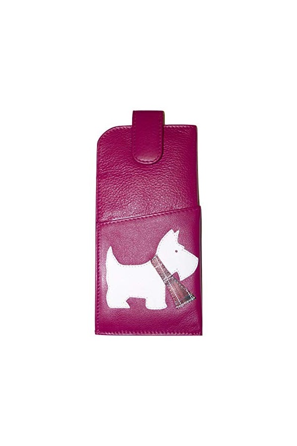 Scottie Dog Étui à lunettes en cuir