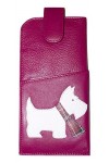 Scottie Dog Étui à lunettes en cuir