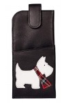 Scottie Dog Étui à lunettes en cuir