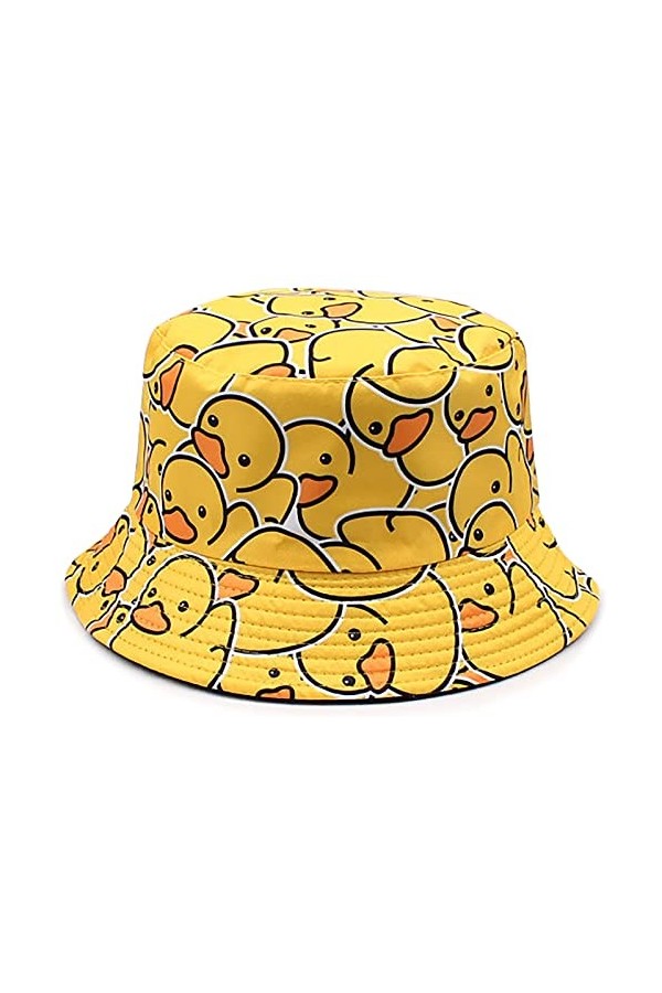 Malaxlx Canard Bob Femme Chapeau de Pêcheur Chapeau de Soleil Chapeaux de Seau Chapeaux de Visière Chapeau de Plage