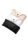 CHENGZI Lot de 3 étuis de protection pour lunettes de soleil, Noir + blanc + beige., taille unique