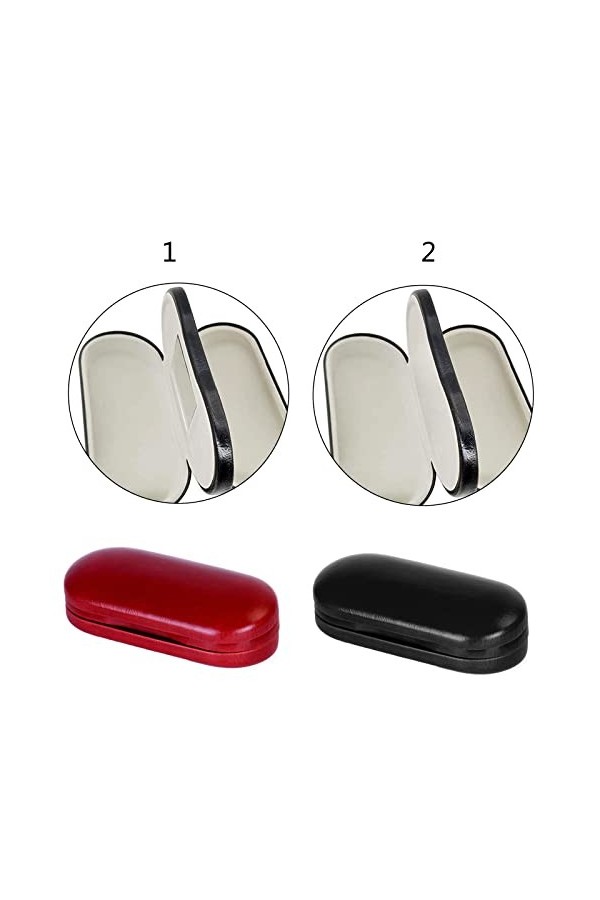 Morningmo Étui à lunettes double couche pour 2 paires de lunettes double étui à lunettes portable double étui à lunettes doub