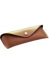 ALASSIO&nbsp;–&nbsp;étui à Lunettes en Cuir véritable, Petit, env. 16&nbsp;x 5,5&nbsp;x 3&nbsp;cm Sac Organiseur Marron 16&nbsp;cm