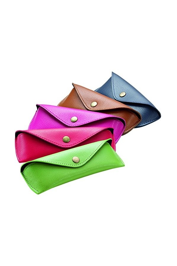 ALASSIO&nbsp;–&nbsp;étui à Lunettes en Cuir véritable, Petit, env. 16&nbsp;x 5,5&nbsp;x 3&nbsp;cm Sac Organiseur Marron 16&nbsp;cm